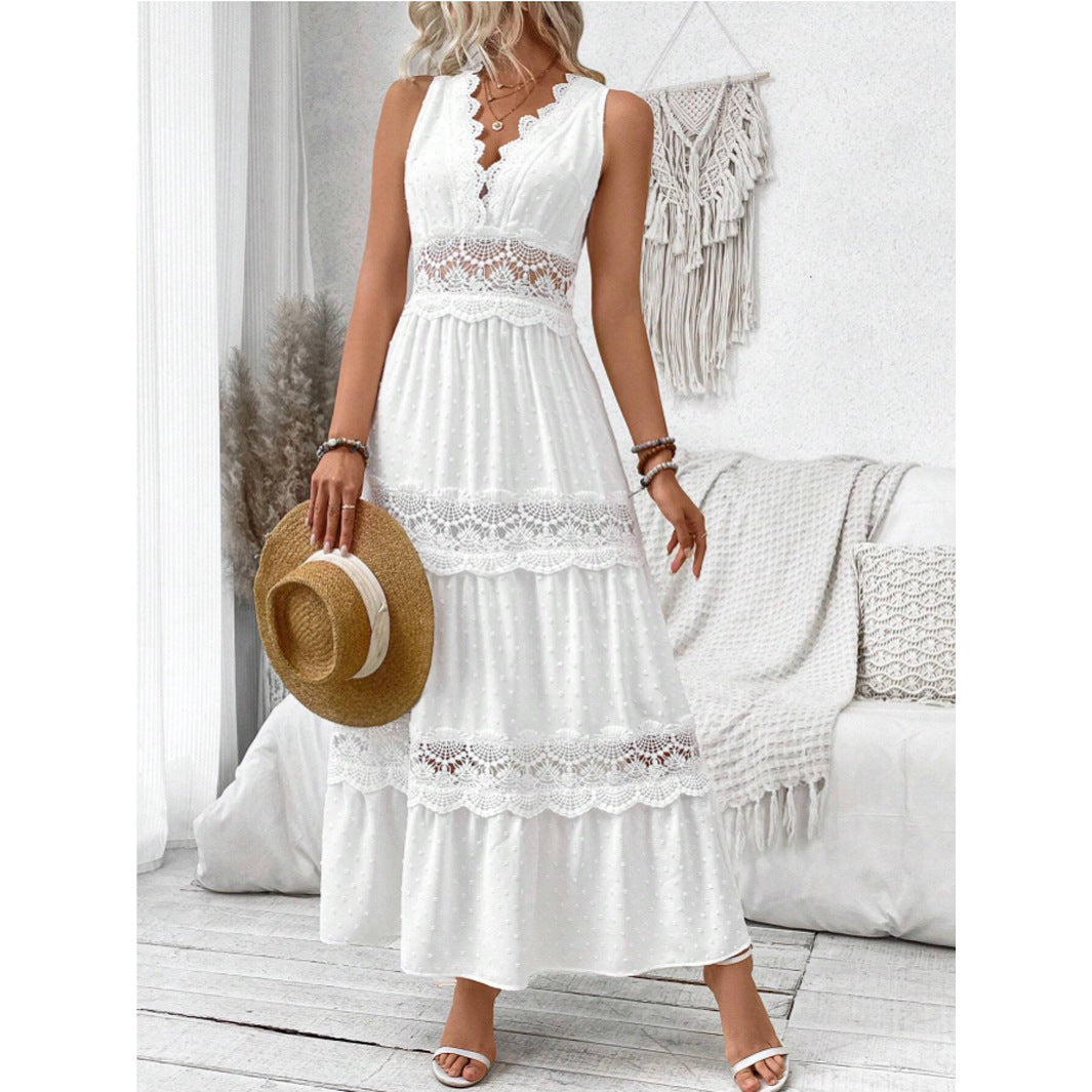 Robe d’été Femme – Dentelle Élégante